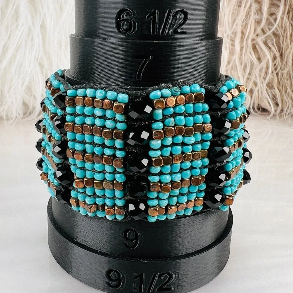 Beautiful, bohemian chic, wideband, adjustable costume bracelet